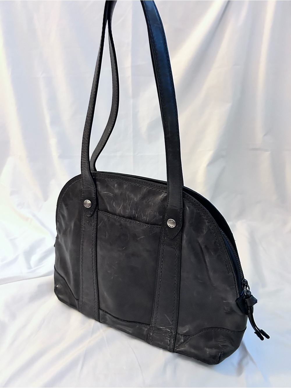 Frye Distressed Leather Dome Satchel